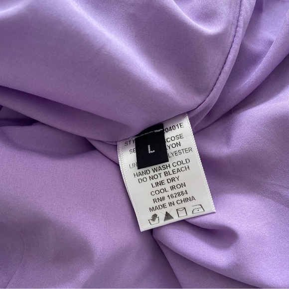 Isalis purple floral tie strap mini dress bustier open back large retro revolve - Picture 9 of 9